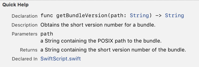 More fun scripting with Swift and Xcode: Swift Documentation Markup ...