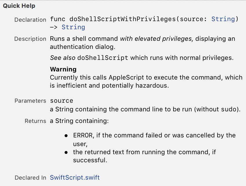 More fun scripting with Swift and Xcode: Swift Documentation Markup ...