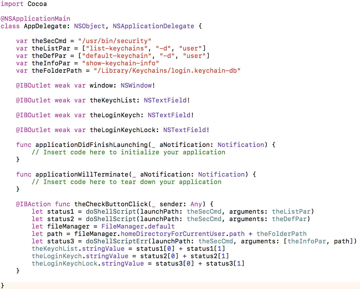 More fun scripting with Swift and Xcode: quirky commands – The Eclectic ...