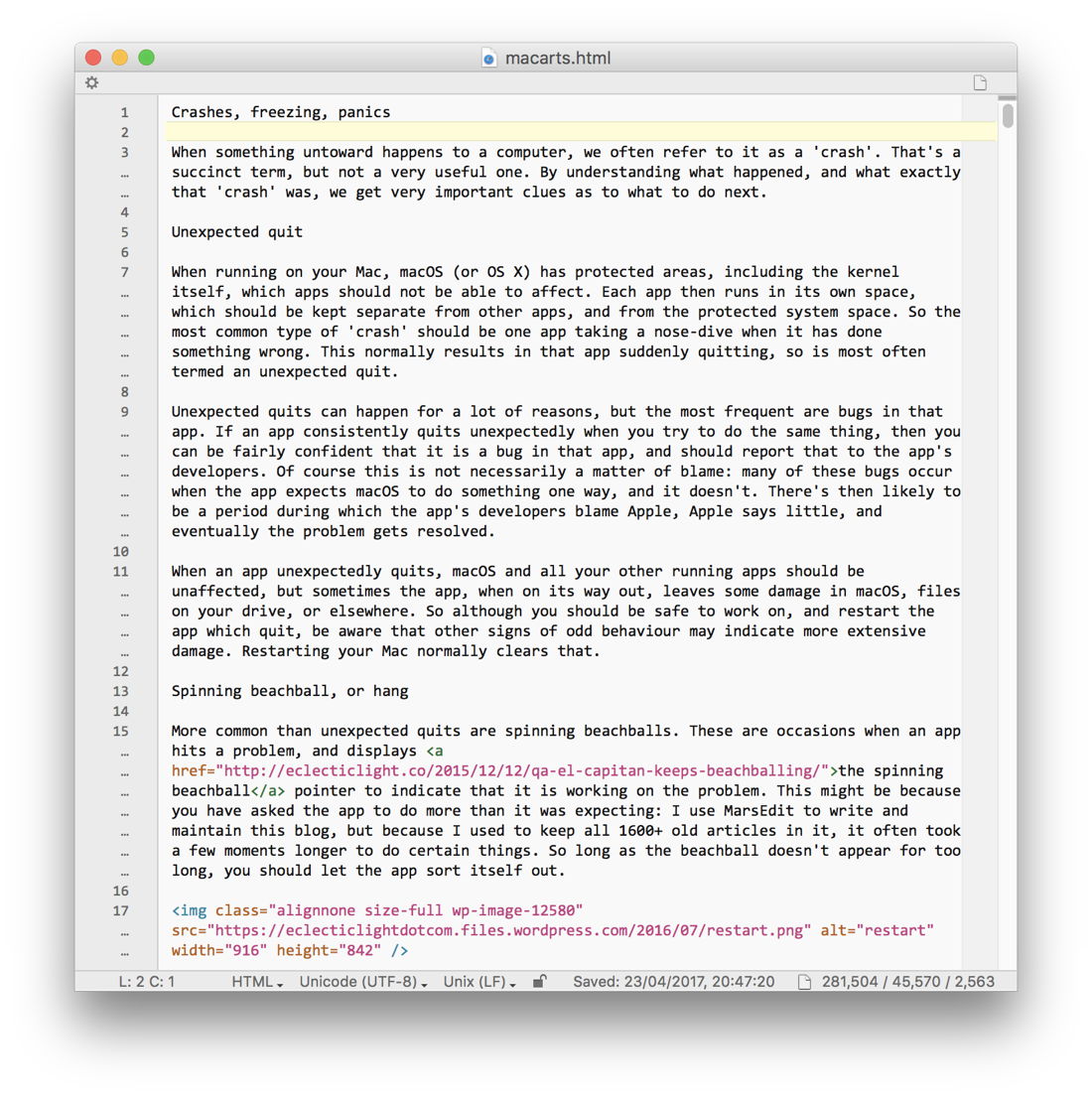 Moving a blog to Tinderbox: Troubleshooting Macs – The Eclectic Light ...