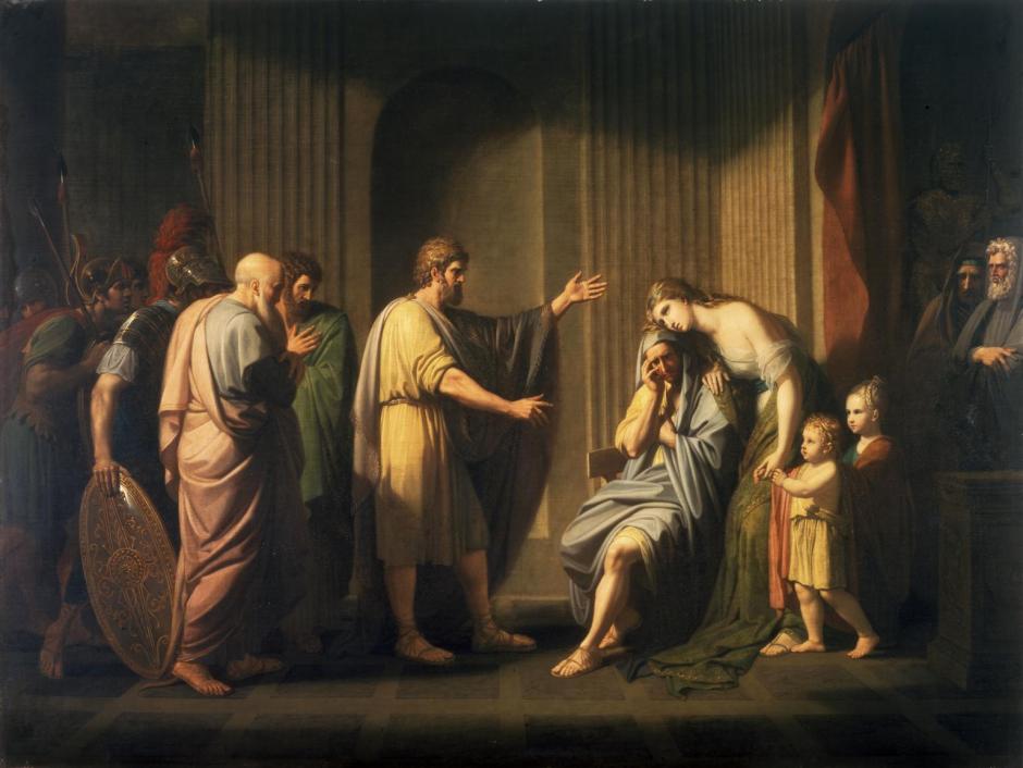 Cleombrotus Ordered into Banishment by Leonidas II, King of Sparta 1768 by Benjamin West 1738-1820