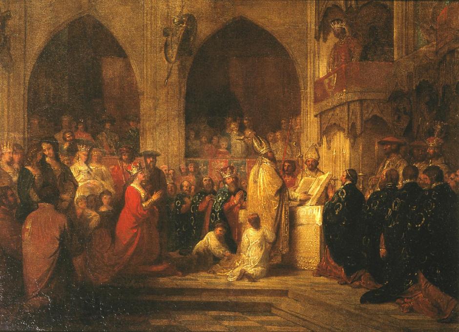 Sketch for 'The Installation of the Order of the Garter' c.1787 by Benjamin West 1738-1820