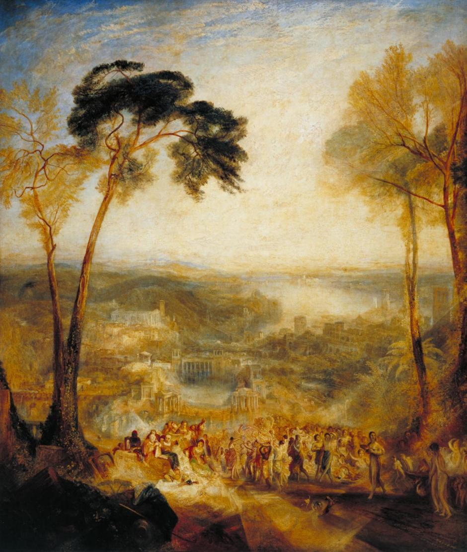 Phryne Going to the Public Baths as Venus: Demosthenes Taunted by Aeschines exhibited 1838 by Joseph Mallord William Turner 1775-1851