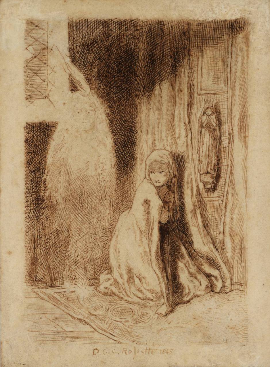 Faust: Margaret in the Church 1848 by Dante Gabriel Rossetti 1828-1882