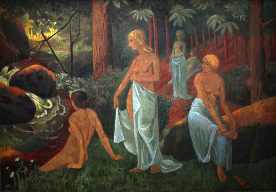 serusierwomenwhiteveilsbathing