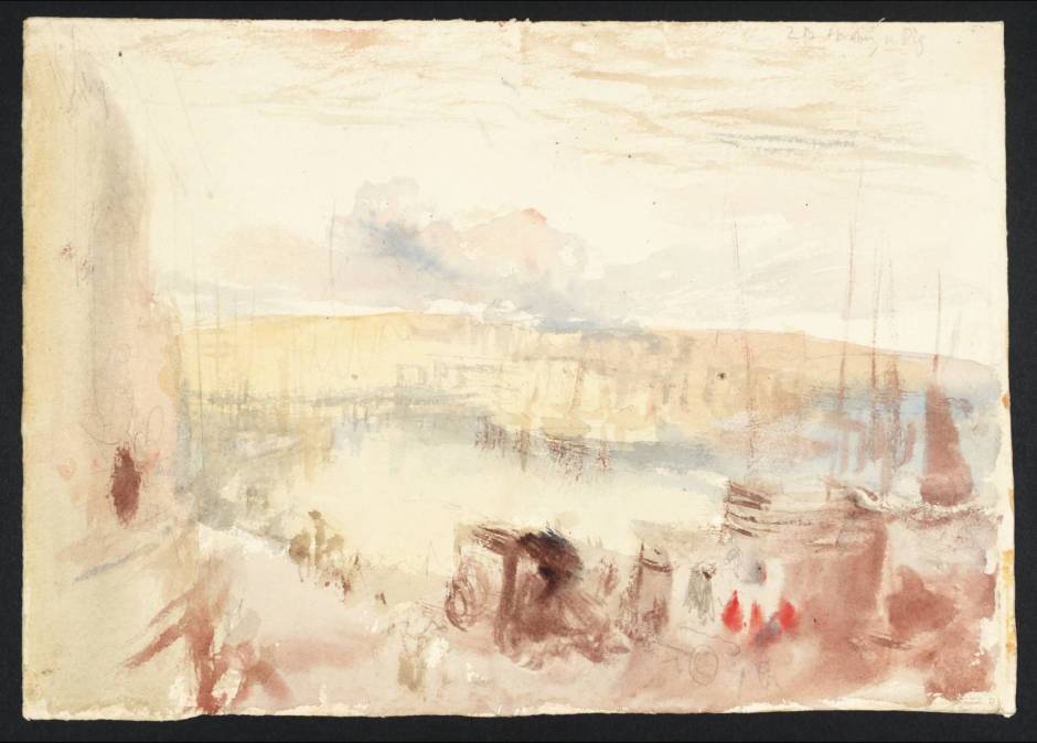 Dieppe Harbour circa 1826 by Joseph Mallord William Turner 1775-1851