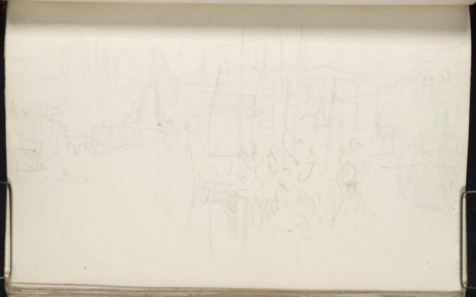 Shipping at Dieppe Harbour 1824 by Joseph Mallord William Turner 1775-1851