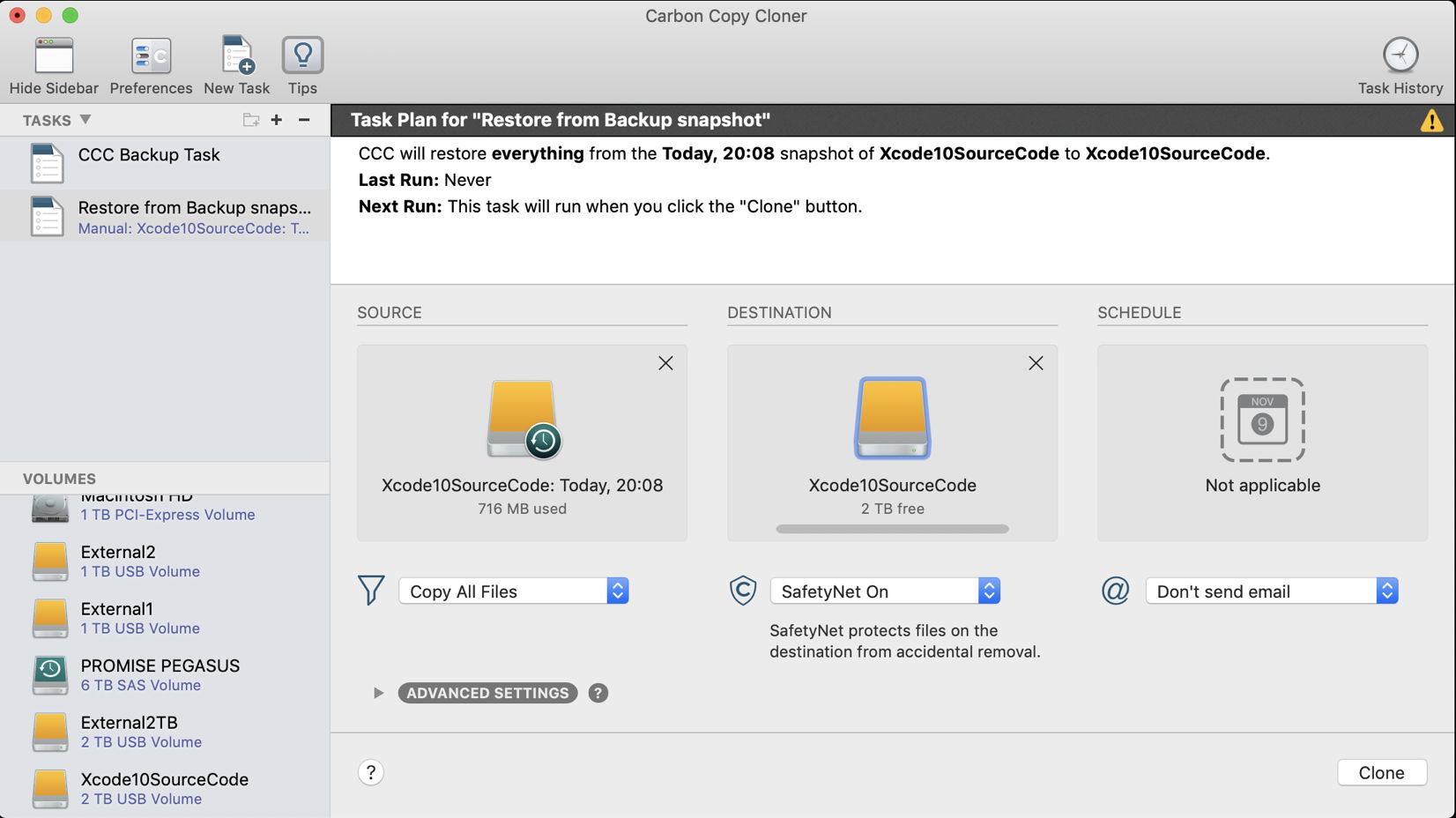 Volume recovery using an APFS snapshot – The Eclectic Light Company