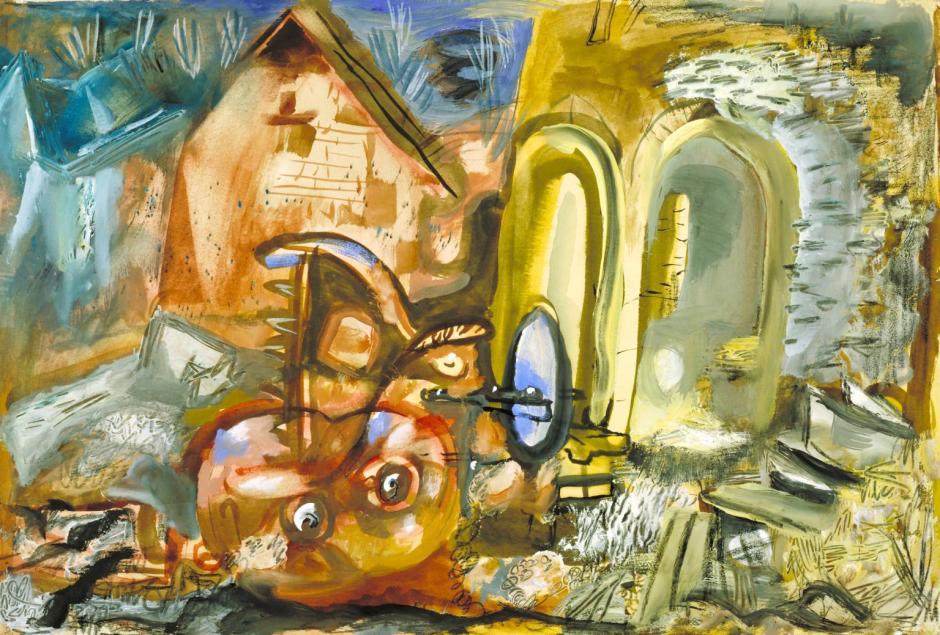 Broken Tractor 1942 by Frances Hodgkins 1869-1947