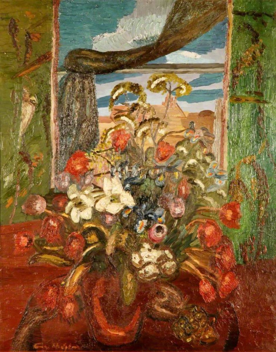 Hodgkins, Frances, 1869-1947; Flowers in a Vase