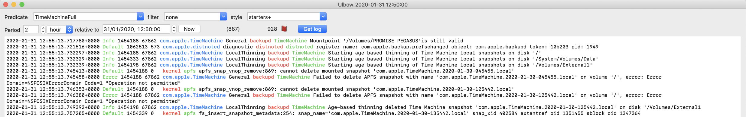 Making your own logarchive from a backup – The Eclectic Light Company