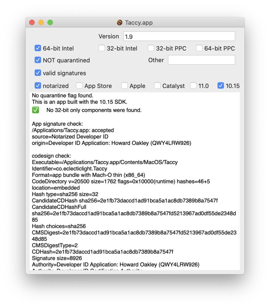 Taccy and ArchiChect now detect apps built for macOS 11.0 Big Sur – The ...