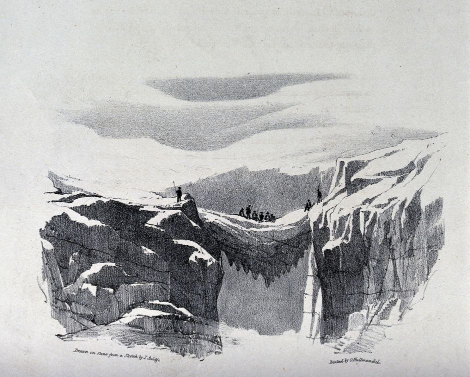 V0025173 The ascent of Mont Blanc by John Auldjo's party in 1827: the