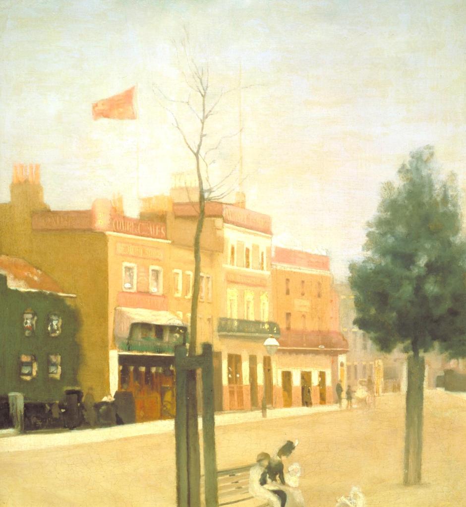 The Three Public-Houses, Morning Sun Light c.1889 by Paul Maitland 1863-1909