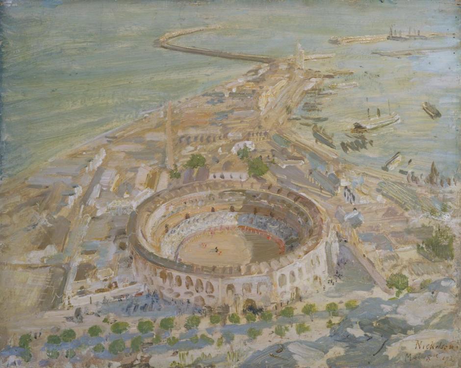 Study for 'Plaza de Toros, Malaga' 1935 by Sir William Nicholson 1872-1949