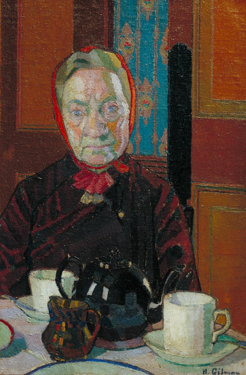 Mrs Mounter at the Breakfast Table 1916-7 by Harold Gilman 1876-1919