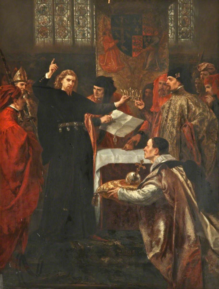 Gilbert, John, 1817-1897; Richard II Resigning the Crown to Bolingbroke