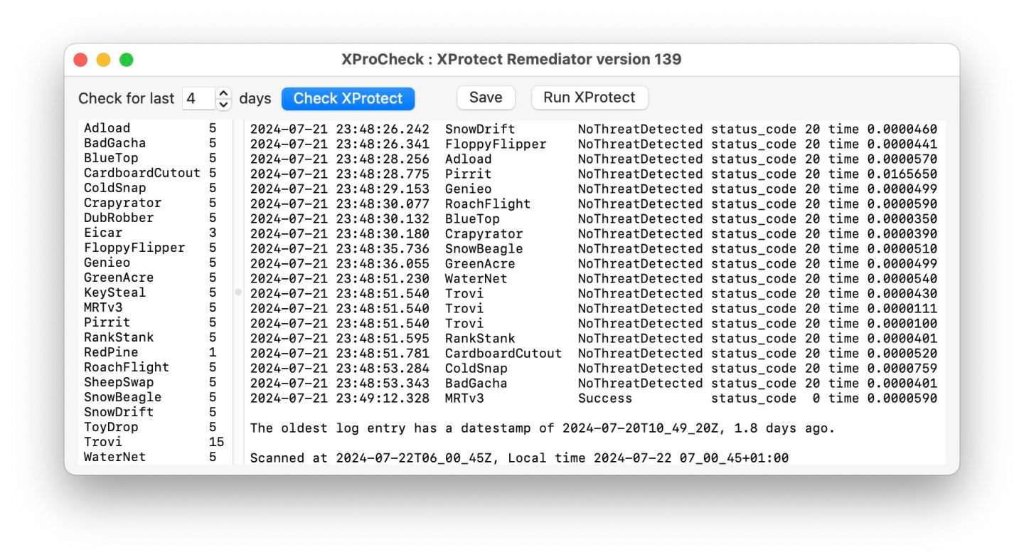 XProCheck 1.6 update improves performance – The Eclectic Light Company