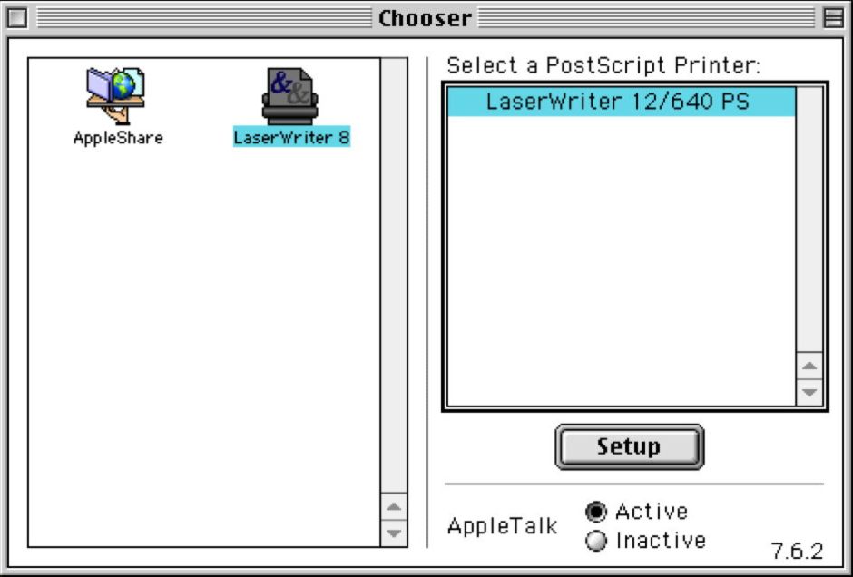 A brief history of the Chooser and printer support – The Eclectic Light ...