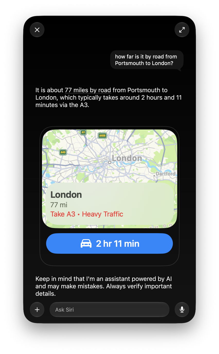 How Ask Siri constructs and uses context
